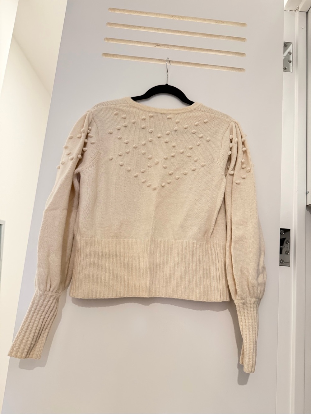 & Other Stories Cream Pom-Pom Knit Cardigan - Picture 3 of 3